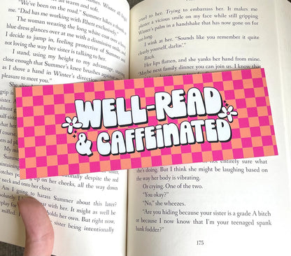 Well-read and caffeinated bookmark