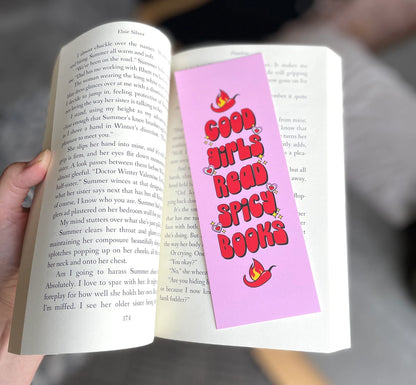 Good girls read spicy books bookmark