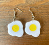 Fried egg earrings