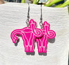Angry uterus earrings