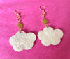 Glittery cloud earrings
