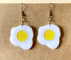 Fried egg earrings