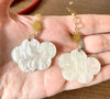 Glittery cloud earrings