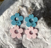 Pastel flower earrings