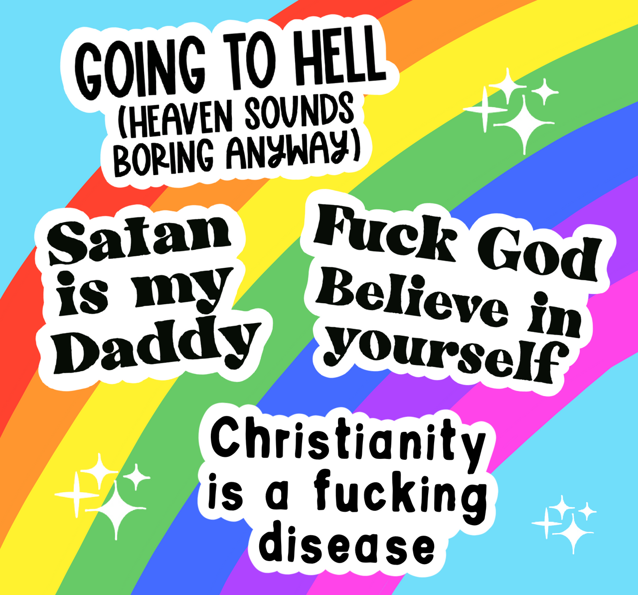 Anti-religion stickers