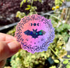 Halloween bat holographic sticker