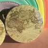 Old world map coaster set / World map drink coasters - Radical Buttons