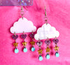 Rainbow cloud earrings