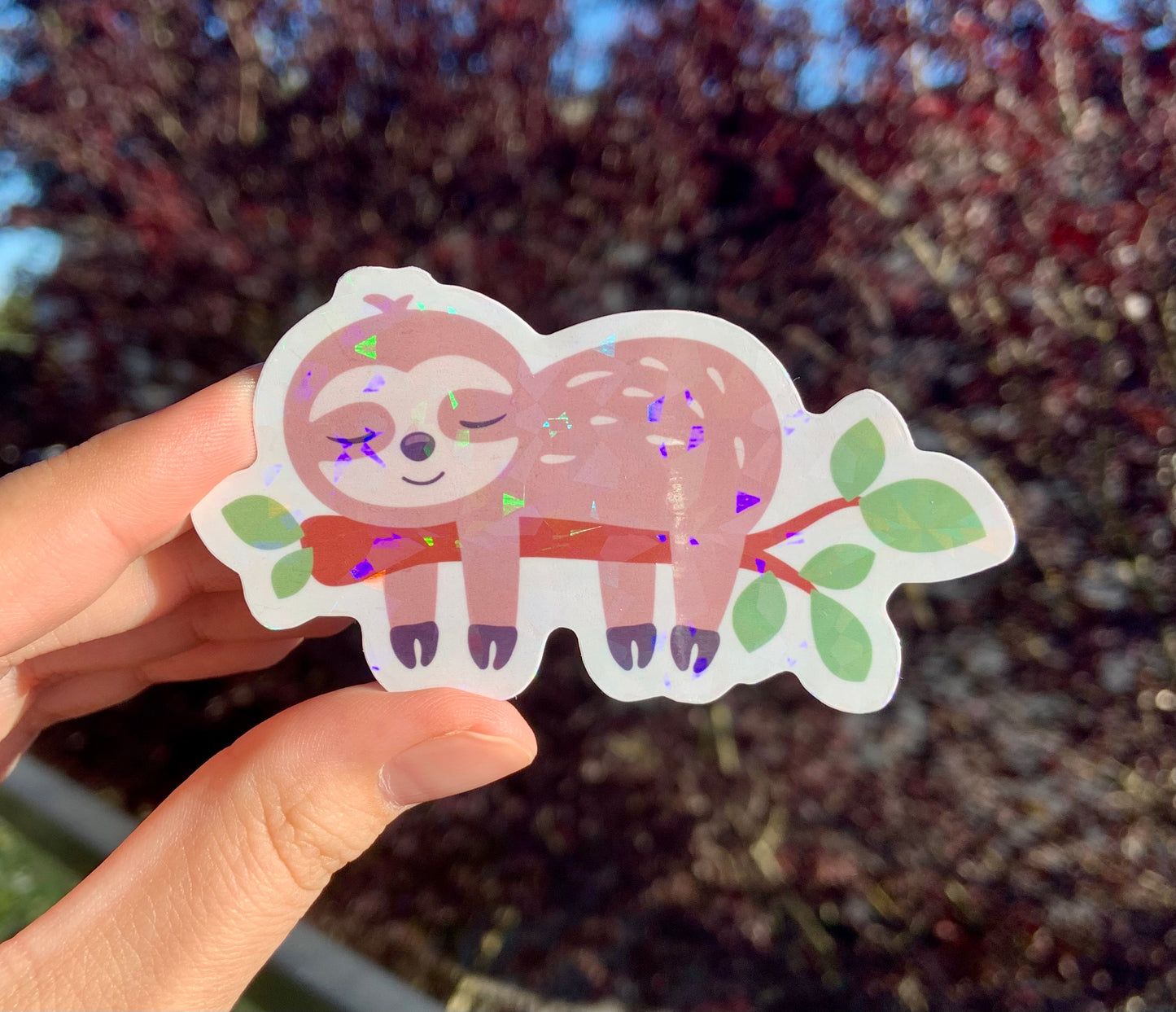 Sleepy sloth (pack of 3 or 5 stickers)