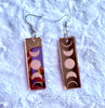 Moon phases acrylic earrings