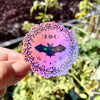 Halloween bat holographic sticker