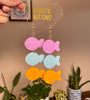 Rainbow goldfish cracker earrings
