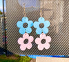 Pastel flower earrings