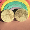 Old world map coaster set / World map drink coasters - Radical Buttons