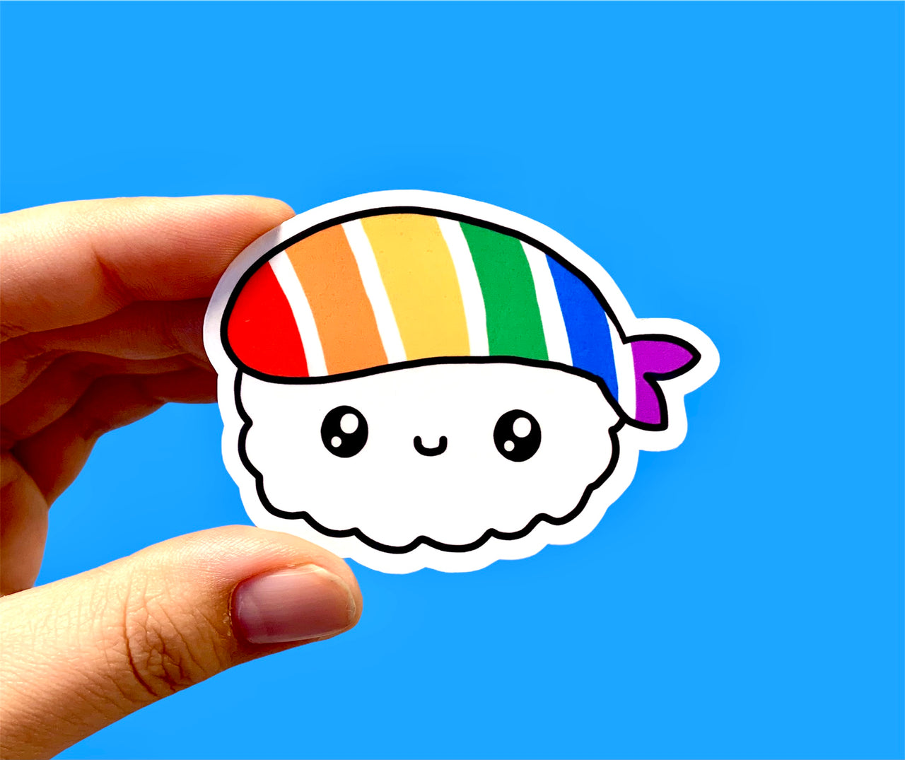Rainbow sushi (pack of 3 or 5 stickers)