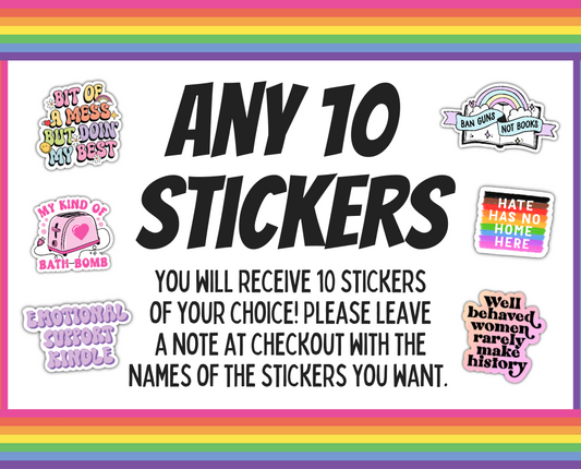 Mix and match sticker bundle - Any 10 stickers