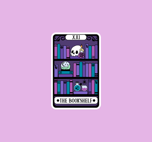 The bookshelf tarot sticker