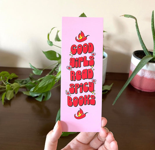 Good girls read spicy books bookmark