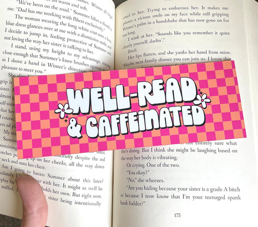 Well-read and caffeinated bookmark