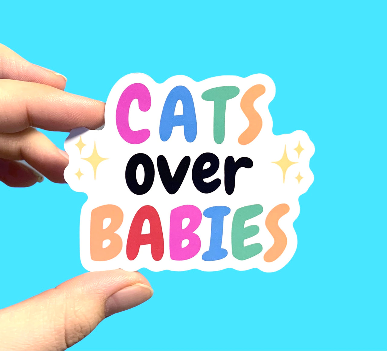 Cats over babies (pack of 3 or 5 stickers)