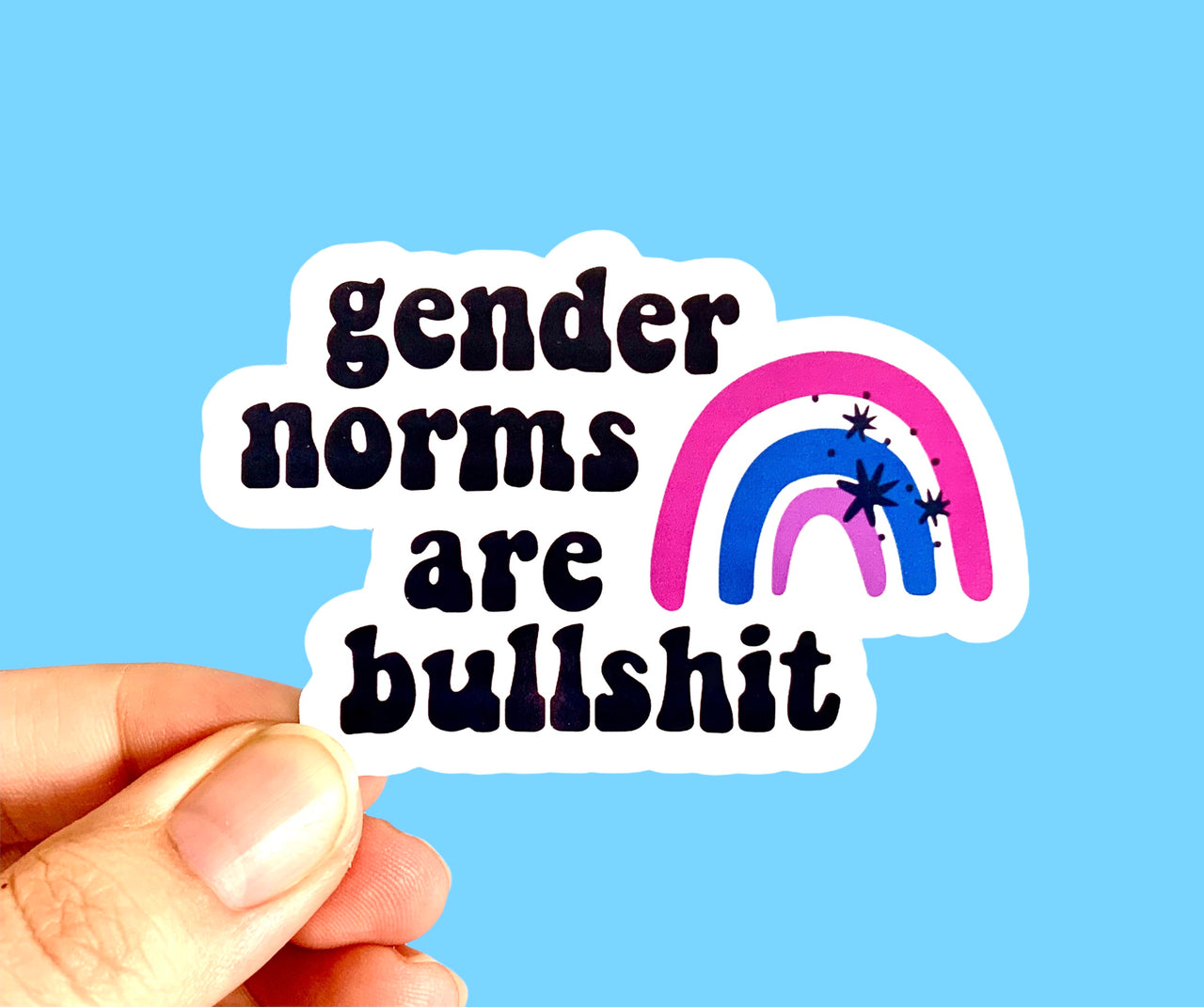 Gender norms are bullshit stickers (pack of 3 or 5)