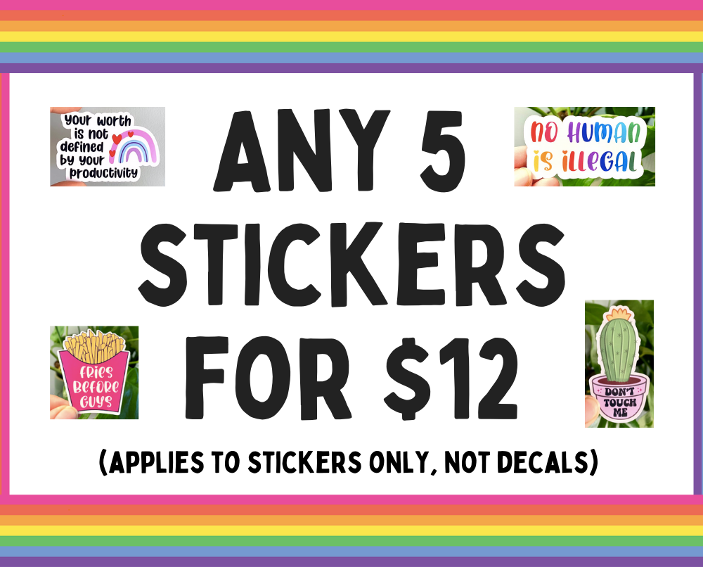 Mix and match sticker bundle - Any 5 stickers