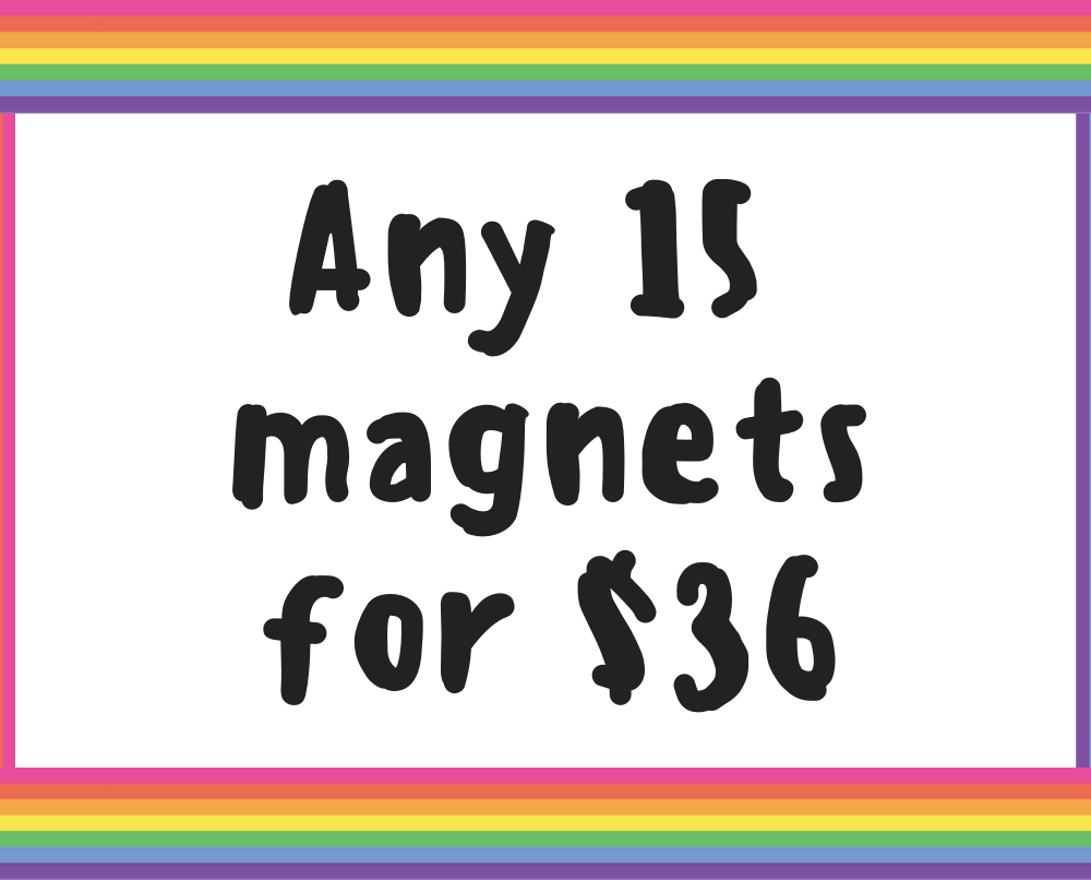 Fridge magnet deal // Fifteen 1.25 inch magnets - Radical Buttons