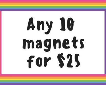 Fridge magnet deal / Ten 1.25 inch magnets - Radical Buttons