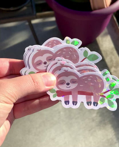 Sleepy sloth (pack of 3 or 5 stickers)