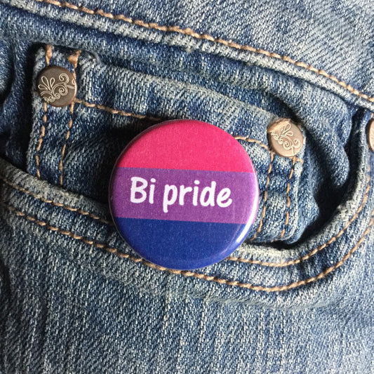 Bi Pride button - Radical Buttons