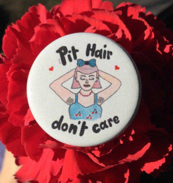 Pit hair don't care button - Radical Buttons