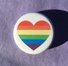 Gay pride rainbow flag button - Radical Buttons