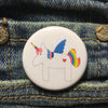 Rainbow unicorn button - Radical Buttons