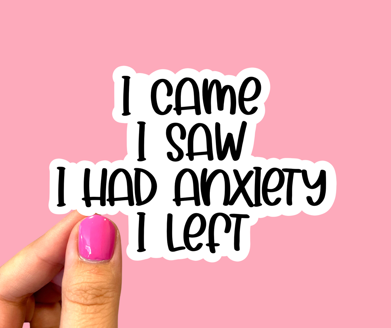 I came I saw I had anxiety I left