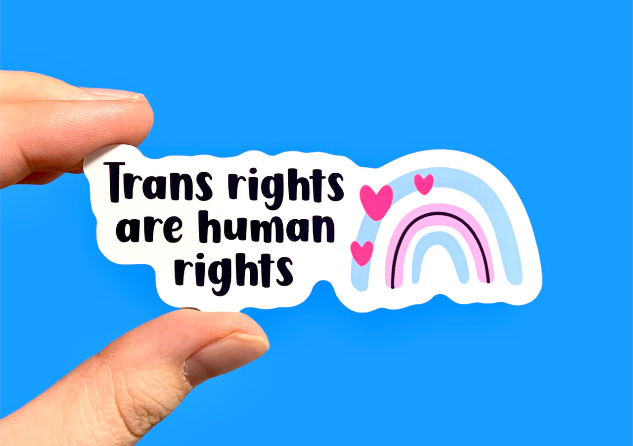 Trans rights are human rights (pack of 3 or 5 stickers)