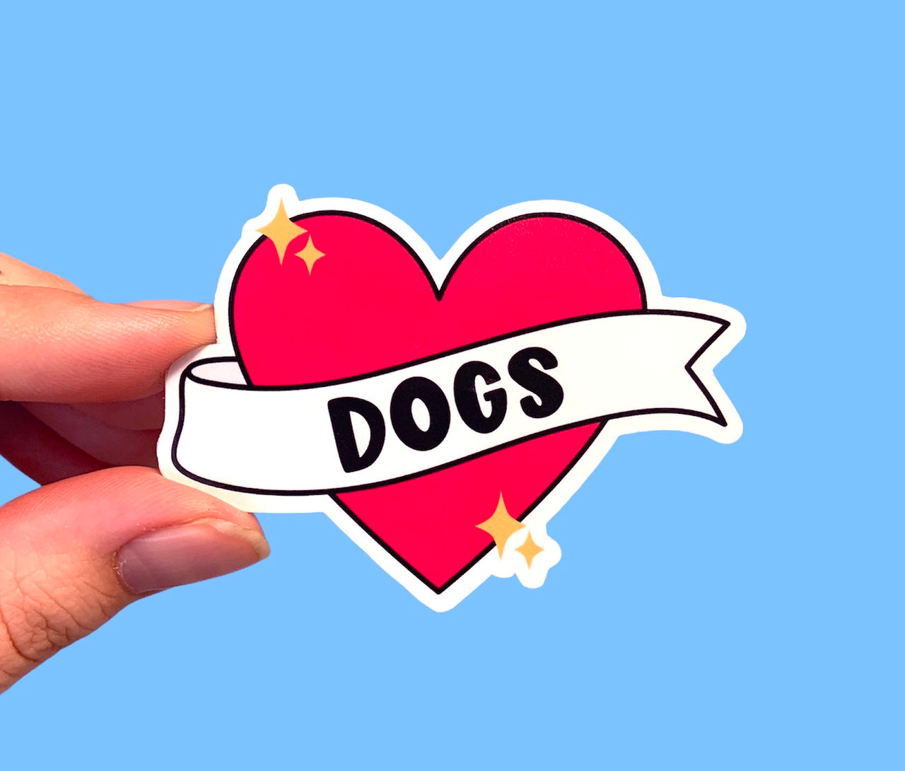I love dogs 💖 (pack of 3 or 5 stickers)