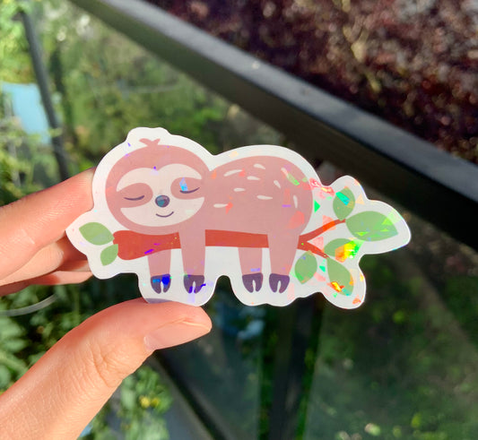 Sleepy sloth (pack of 3 or 5 stickers)