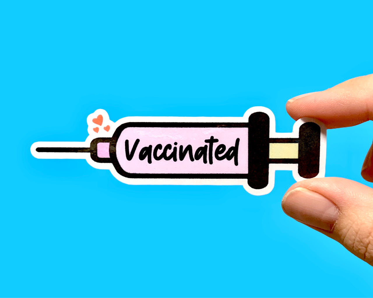 Vaccinated (pack of 3 or 5 stickers)