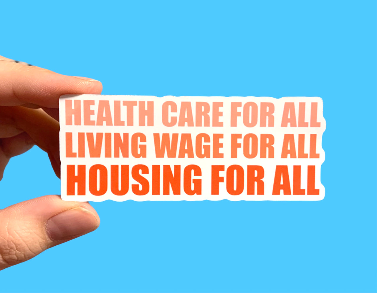 Health care for all (pack of 3 or 5 stickers)