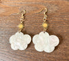 Glittery cloud earrings