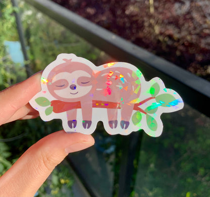Sleepy sloth (pack of 3 or 5 stickers)