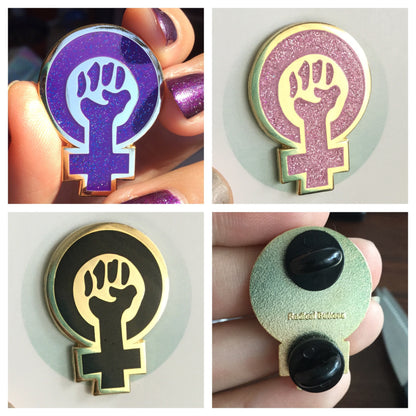 Black feminism enamel pin - Radical Buttons