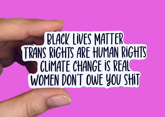 BLM social justice stickers (pack of 3 or 5)