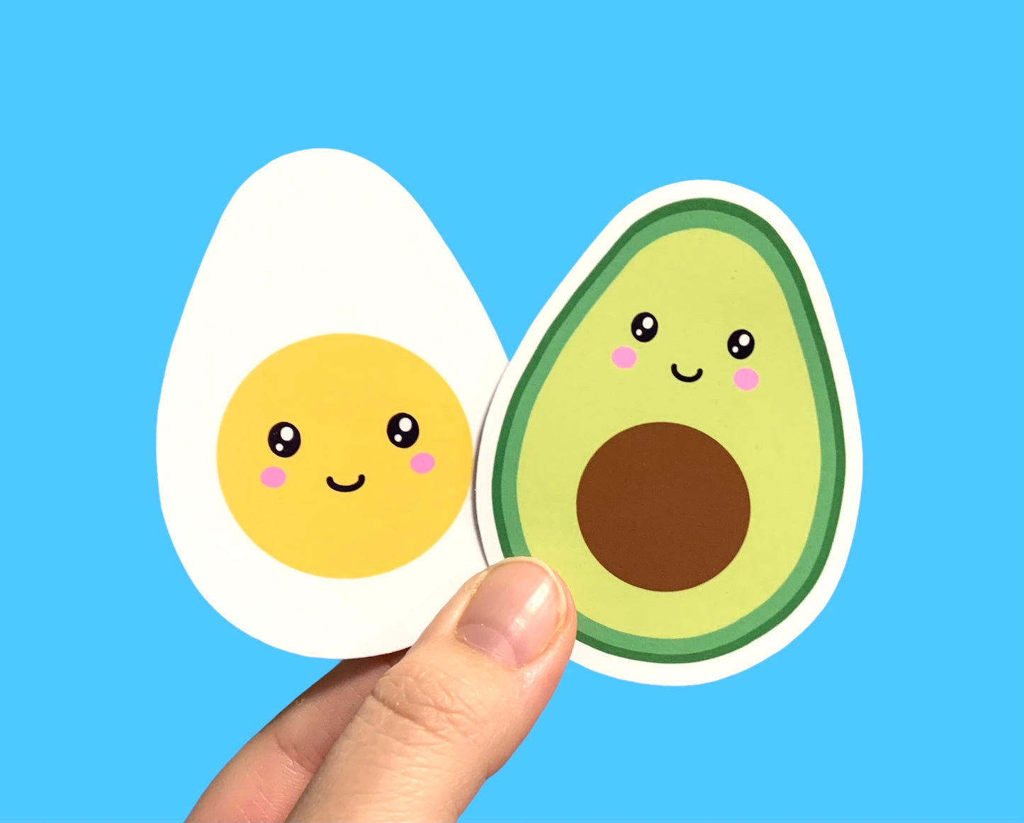 Egg and avocado stickers