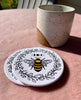 Bee and moon phases coaster set