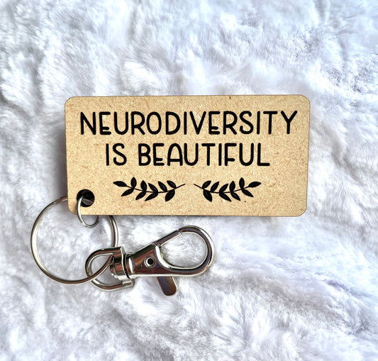 Neurodiversity is beautiful keychain