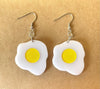 Fried egg earrings