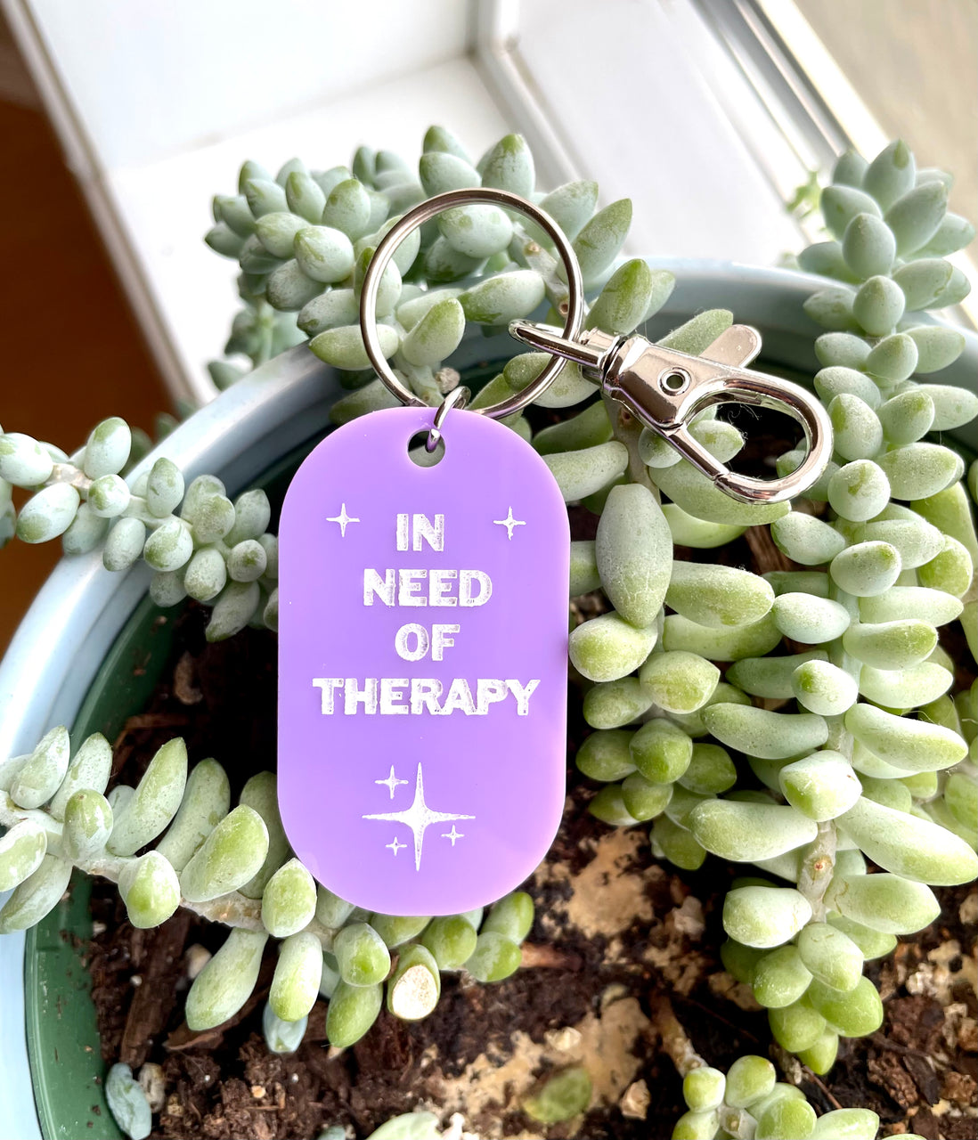 In need of therapy keychain