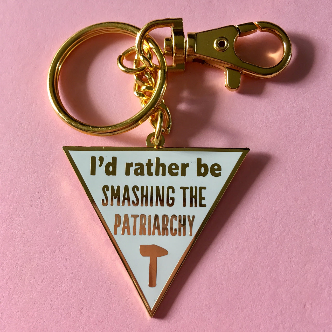 Smash the patriarchy purse charm/keychain - Radical Buttons