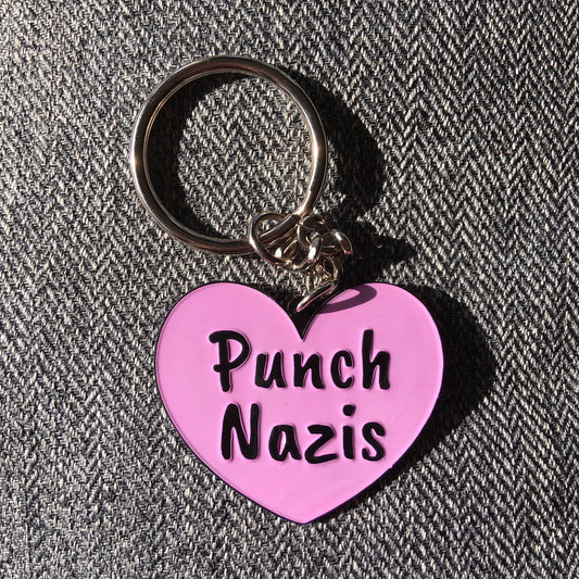 Punch Nazis keychain - Radical Buttons